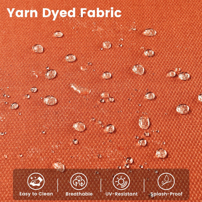 OVIOS 9 Pieces Outdoor Wicker Swivel Chair Set With Fire Table