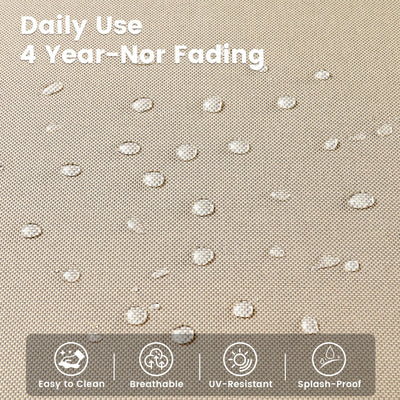 OVIOS 9 Pieces Outdoor Wicker Swivel Chair Set With Fire Table