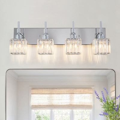Ora Modern Dimmable Crystal Bathroom Light Fixtures Over Mirror Glam Vanity Lights