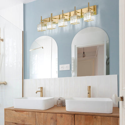 Ora Modern Dimmable Crystal Bathroom Light Fixtures Over Mirror Glam Vanity Lights