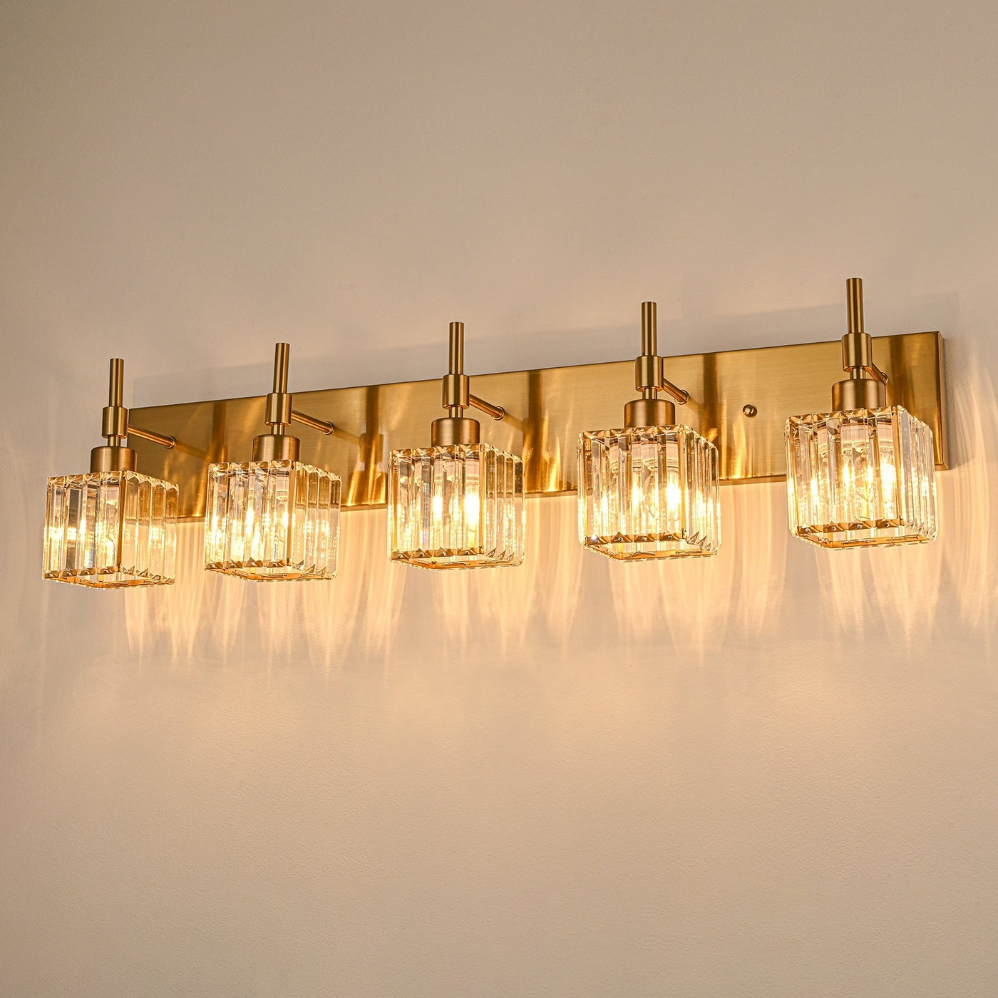 Ora Modern Dimmable Crystal Bathroom Light Fixtures Over Mirror Glam Vanity Lights