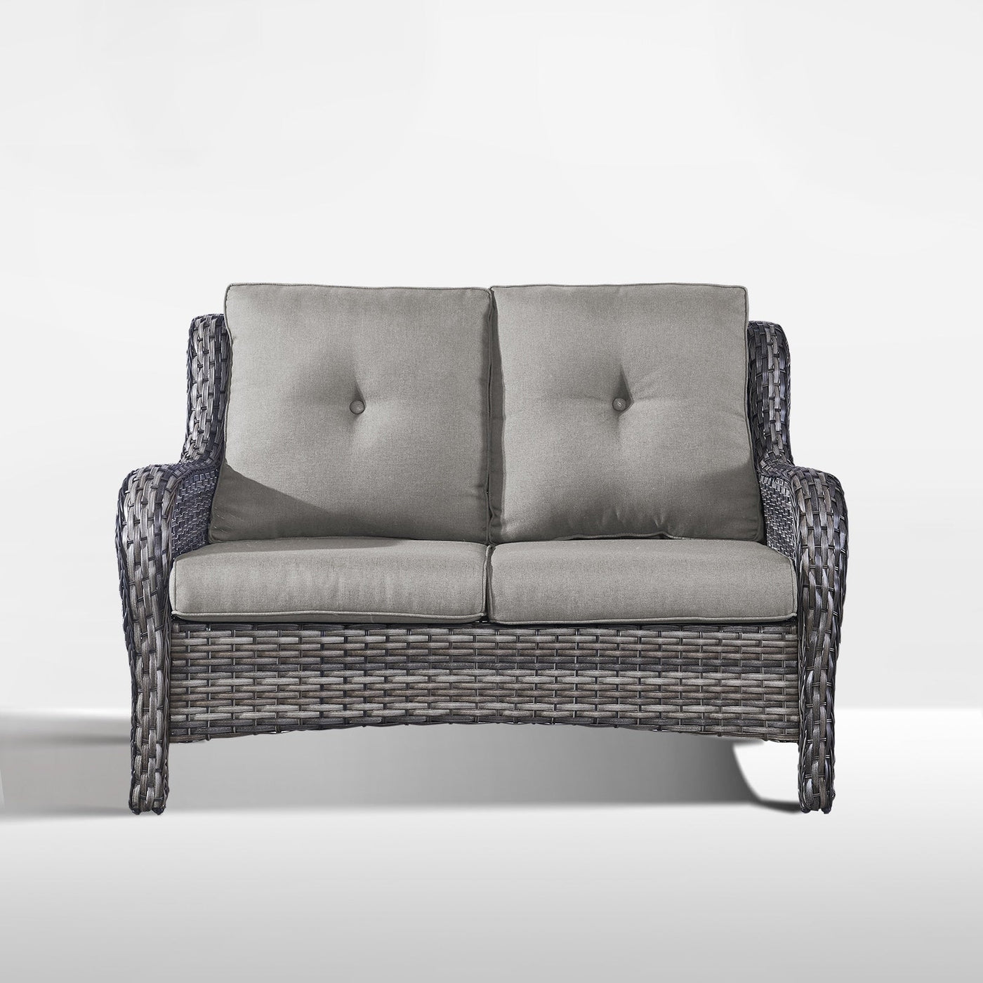 Gymojoy Outdoor Loveseat Wicker Sofa Set Rattan Sofa