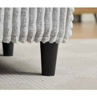 Oversized Chaise Lounge Fluffy Corduroy Sofa Bed Adjustable