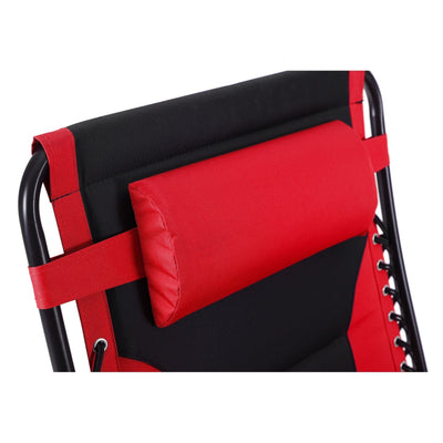 Oversize XL Padded Zero Gravity Lounge Chair Wider Armrest Adjustable Recliner with Cup Holder - N/A