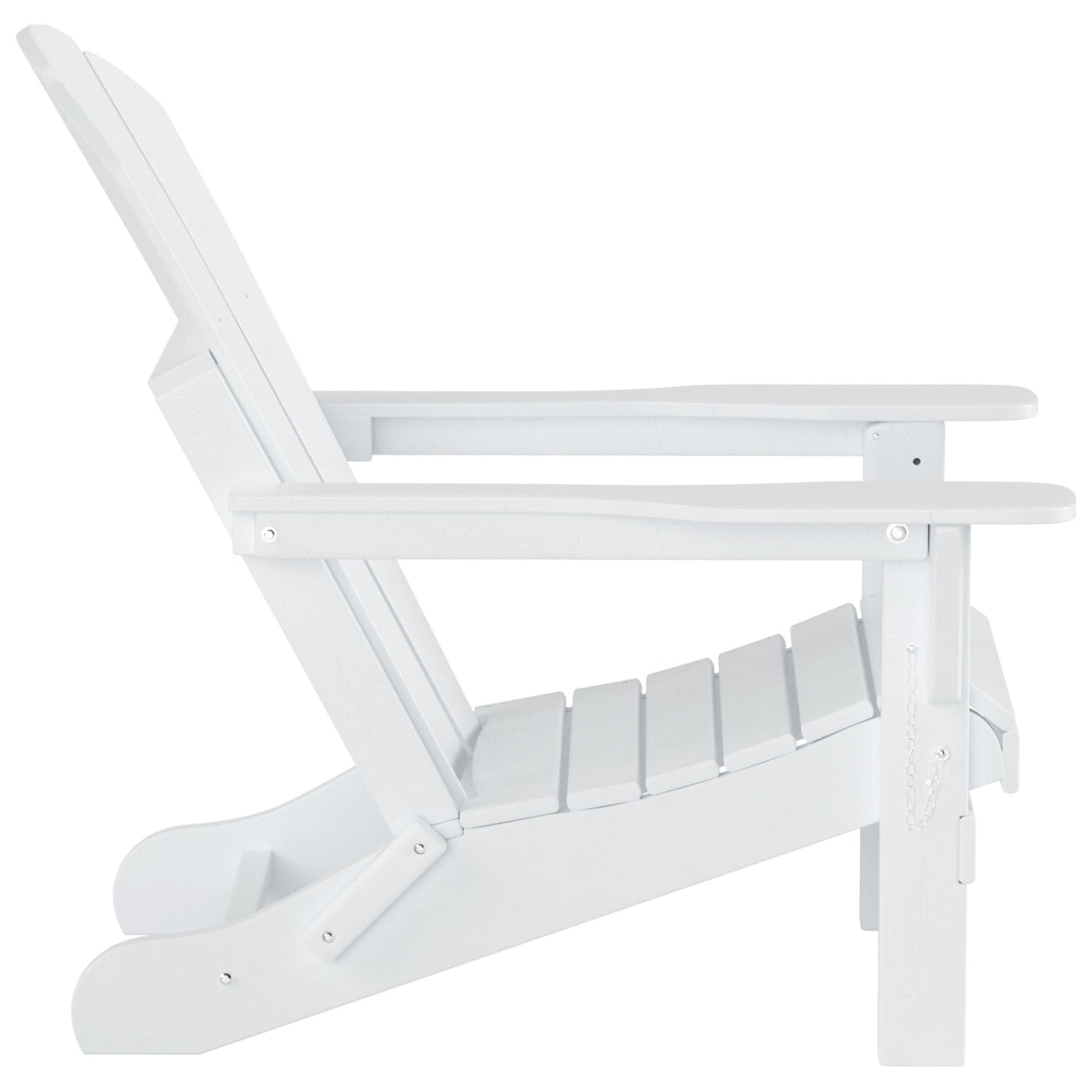 Polytrends Laguna Hdpe All Weather Outdoor Patio Foldable Adirondack Chair With Ottoman (2-Piece Set)