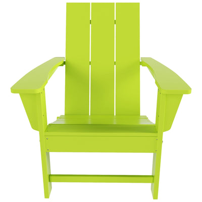 Polytrends Shoreside Modern Eco-Friendly All Weather Commercial-Residential Folding Adirondack Chair