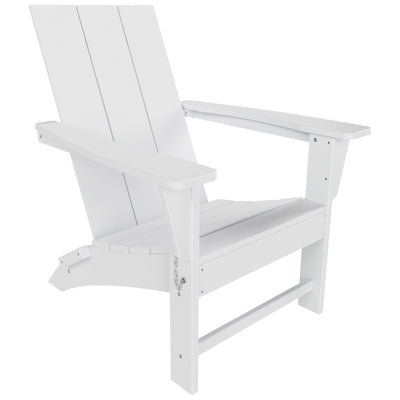 Polytrends Shoreside Modern Eco-Friendly All Weather Commercial-Residential Folding Adirondack Chair