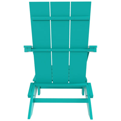 Polytrends Shoreside Modern Eco-Friendly All Weather Commercial-Residential Folding Adirondack Chair
