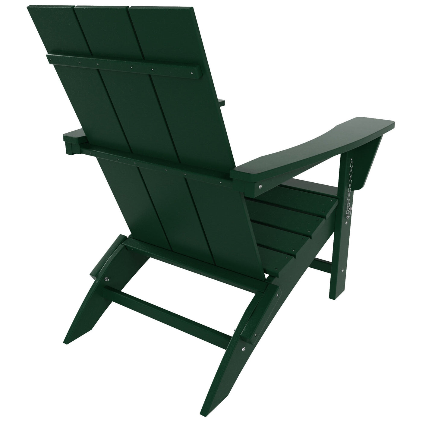 Polytrends Shoreside Modern Eco-Friendly All Weather Commercial-Residential Folding Adirondack Chair
