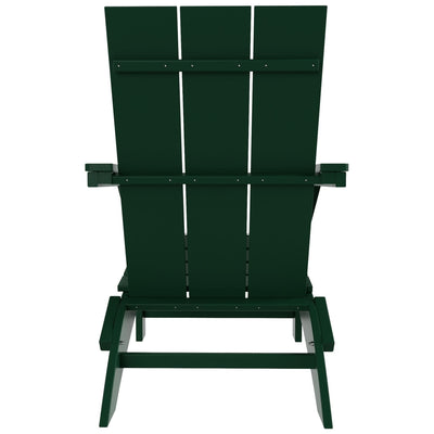 Polytrends Shoreside Modern Eco-Friendly All Weather Commercial-Residential Folding Adirondack Chair