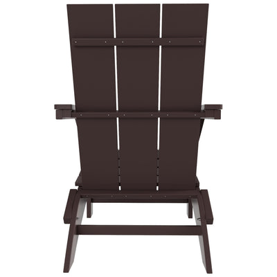 Polytrends Shoreside Modern Eco-Friendly All Weather Commercial-Residential Folding Adirondack Chair