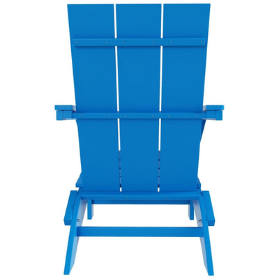 Polytrends Shoreside Modern Eco-Friendly All Weather Commercial-Residential Folding Adirondack Chair