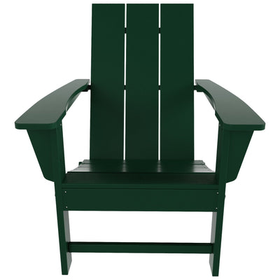 Polytrends Shoreside Modern Eco-Friendly All Weather Commercial-Residential Folding Adirondack Chair