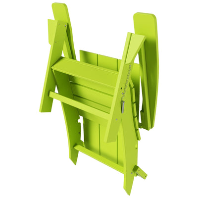 Polytrends Shoreside Modern Eco-Friendly All Weather Commercial-Residential Folding Adirondack Chair