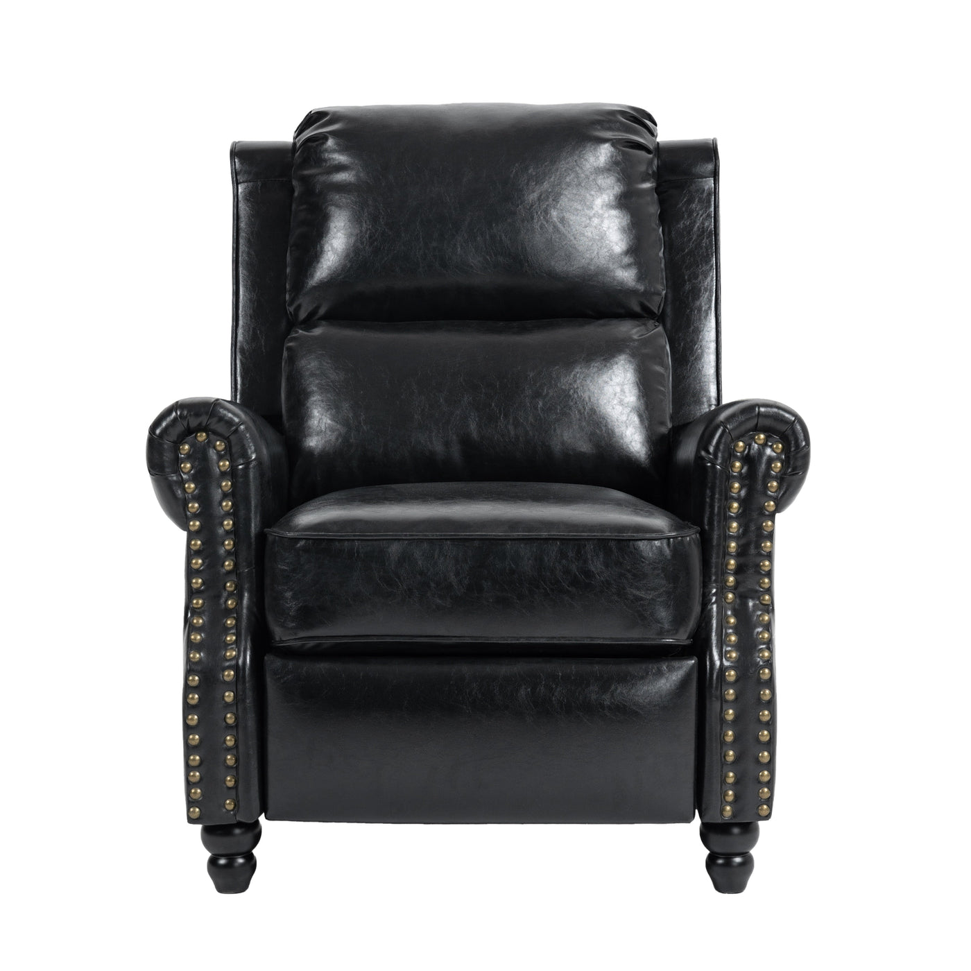 Manual Pushback Recliner Chairs with Nailhead Trim