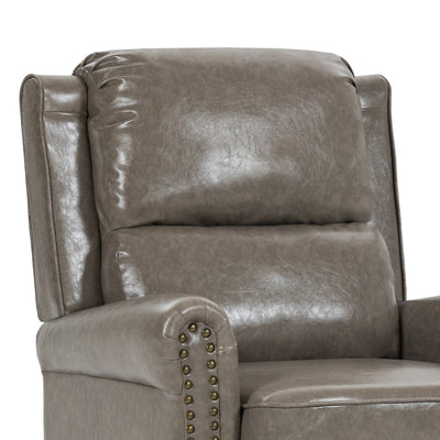 Manual Pushback Recliner Chairs with Nailhead Trim