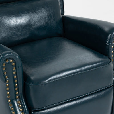 Manual Pushback Recliner Chairs with Nailhead Trim