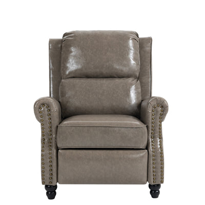 Manual Pushback Recliner Chairs with Nailhead Trim