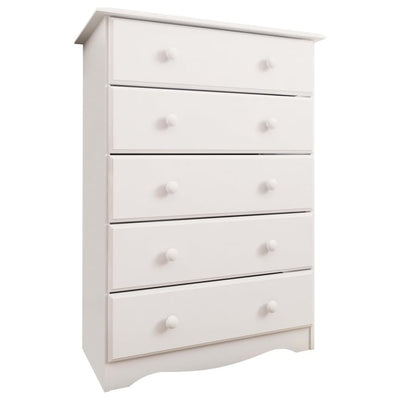 Palace Imports 100% Solid Wood 5-Drawer Chest with Metal or Wooden Knobs