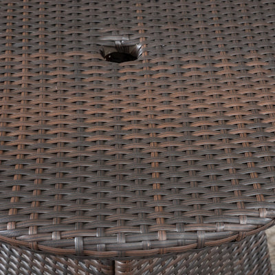 Peterson Outdoor 3-piece Wicker Bistro Set with Cushions by Christopher Knight Home