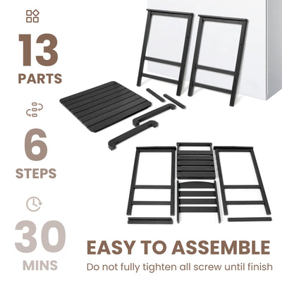 Plastic Tall adirondack Chair Set Of 3-Piece Patio Conversation Set