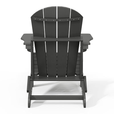 Polytrends Laguna Fade Resistant All Weather Outdoor Patio Folding Adirondack Chair