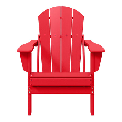 Polytrends Laguna Fade Resistant All Weather Outdoor Patio Folding Adirondack Chair