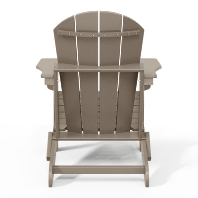 Polytrends Laguna Fade Resistant All Weather Outdoor Patio Folding Adirondack Chair