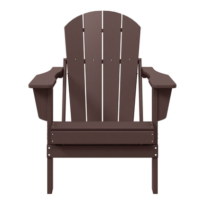 Polytrends Laguna Fade Resistant All Weather Outdoor Patio Folding Adirondack Chair