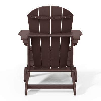 Polytrends Laguna Fade Resistant All Weather Outdoor Patio Folding Adirondack Chair