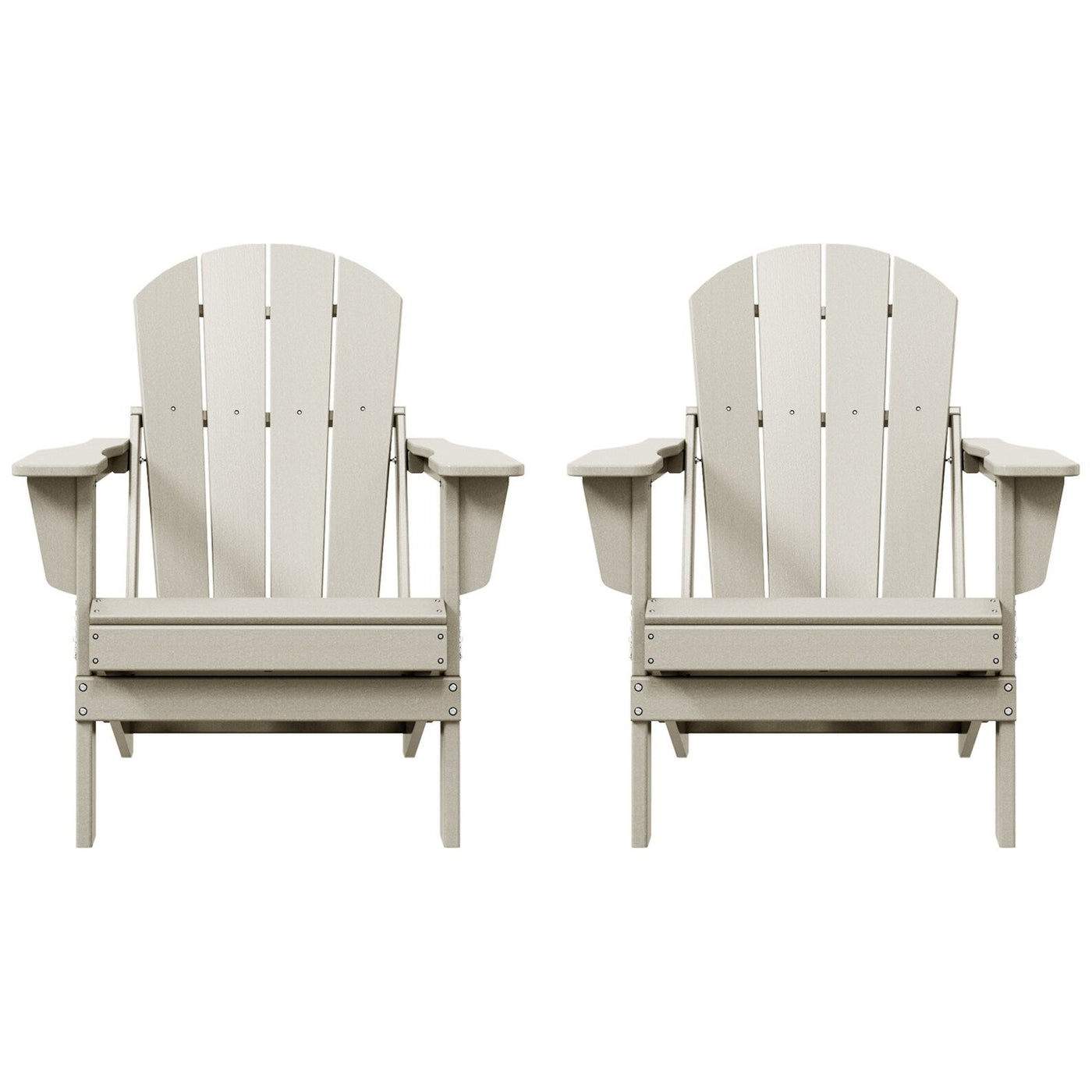 Polytrends Laguna Weather Resistant Outdoor Patio Folding Adirondack Chairs (Set of 2)