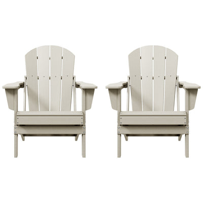 Polytrends Laguna Weather Resistant Outdoor Patio Folding Adirondack Chairs (Set of 2)