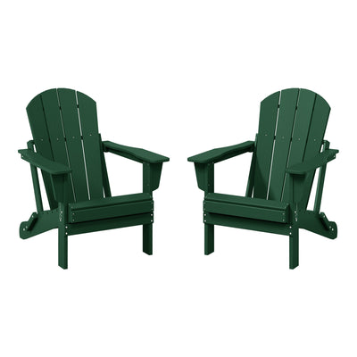 Polytrends Laguna Weather Resistant Outdoor Patio Folding Adirondack Chairs (Set of 2)