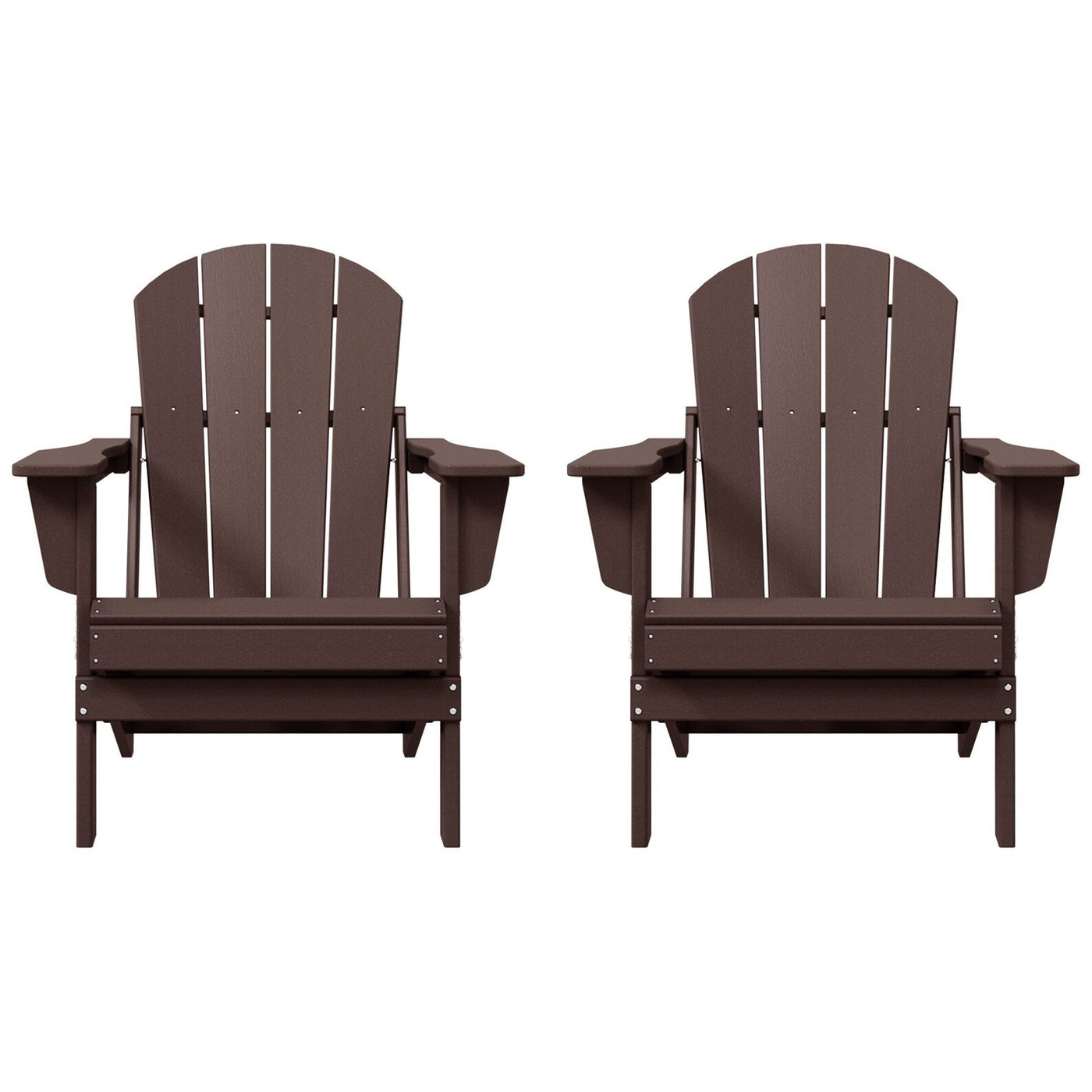 Polytrends Laguna Weather Resistant Outdoor Patio Folding Adirondack Chairs (Set of 2)
