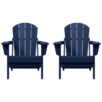 Polytrends Laguna Weather Resistant Outdoor Patio Folding Adirondack Chairs (Set of 2)