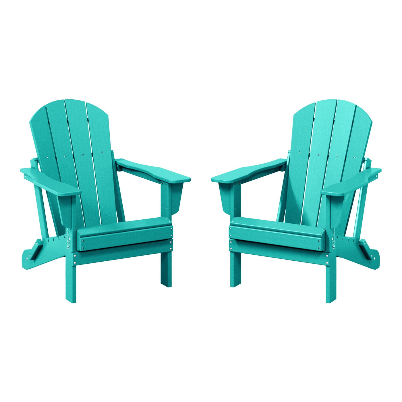 Polytrends Laguna Weather Resistant Outdoor Patio Folding Adirondack Chairs (Set of 2)