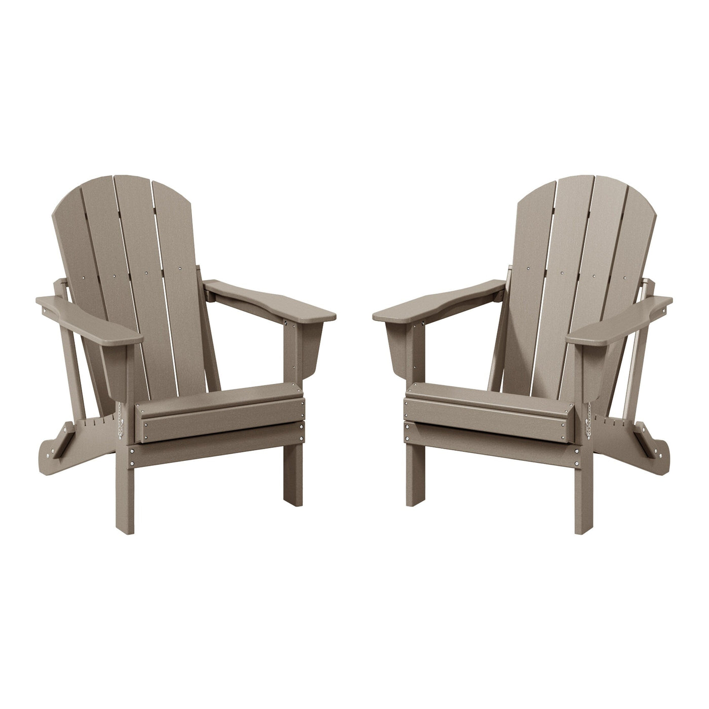 Polytrends Laguna Weather Resistant Outdoor Patio Folding Adirondack Chairs (Set of 2)