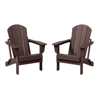 Polytrends Laguna Weather Resistant Outdoor Patio Folding Adirondack Chairs (Set of 2)
