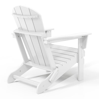 Polytrends Laguna Weather Resistant Outdoor Patio Folding Adirondack Chairs (Set of 4)
