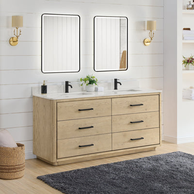 Porto Bath Vanity with White Quartz Stone Top without Mirror