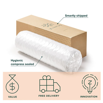 Priage by ZINUS 8 Inch Comfort Essential Pocket Spring Hybrid Mattress