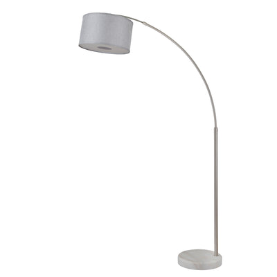 Q-Max 81 Steel Adjustable Arching Floor Lamp With Extra Large Shade and Marble Base