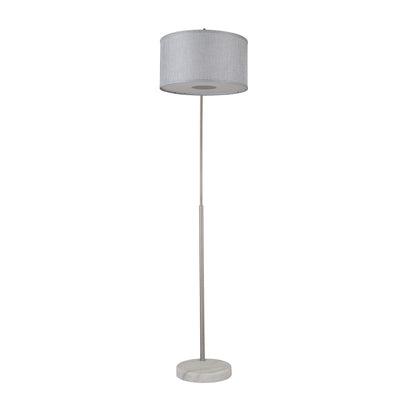 Q-Max 81 Steel Adjustable Arching Floor Lamp With Extra Large Shade and Marble Base