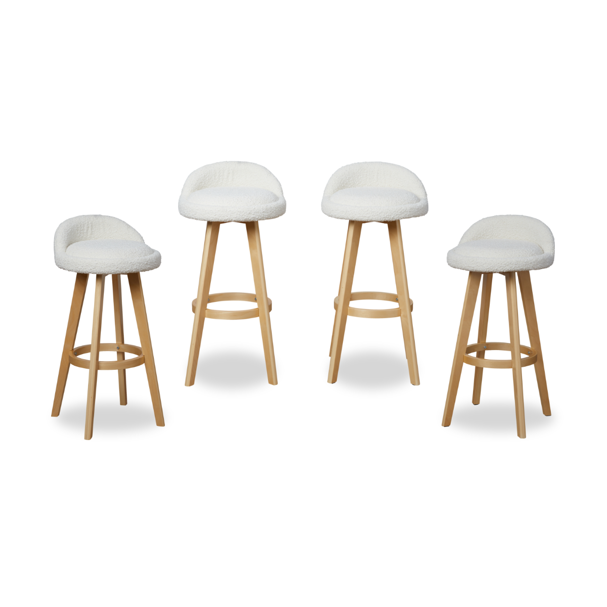 Jamie Bar Stool - Cream Set of Four Bundle
