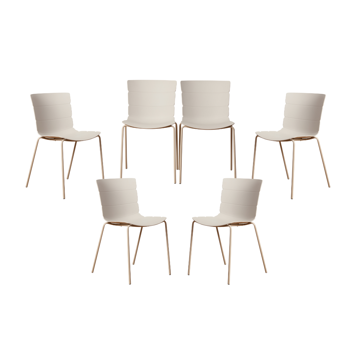 Ravello Outdoor Dining Chair - Beige Set Of Six Bundle