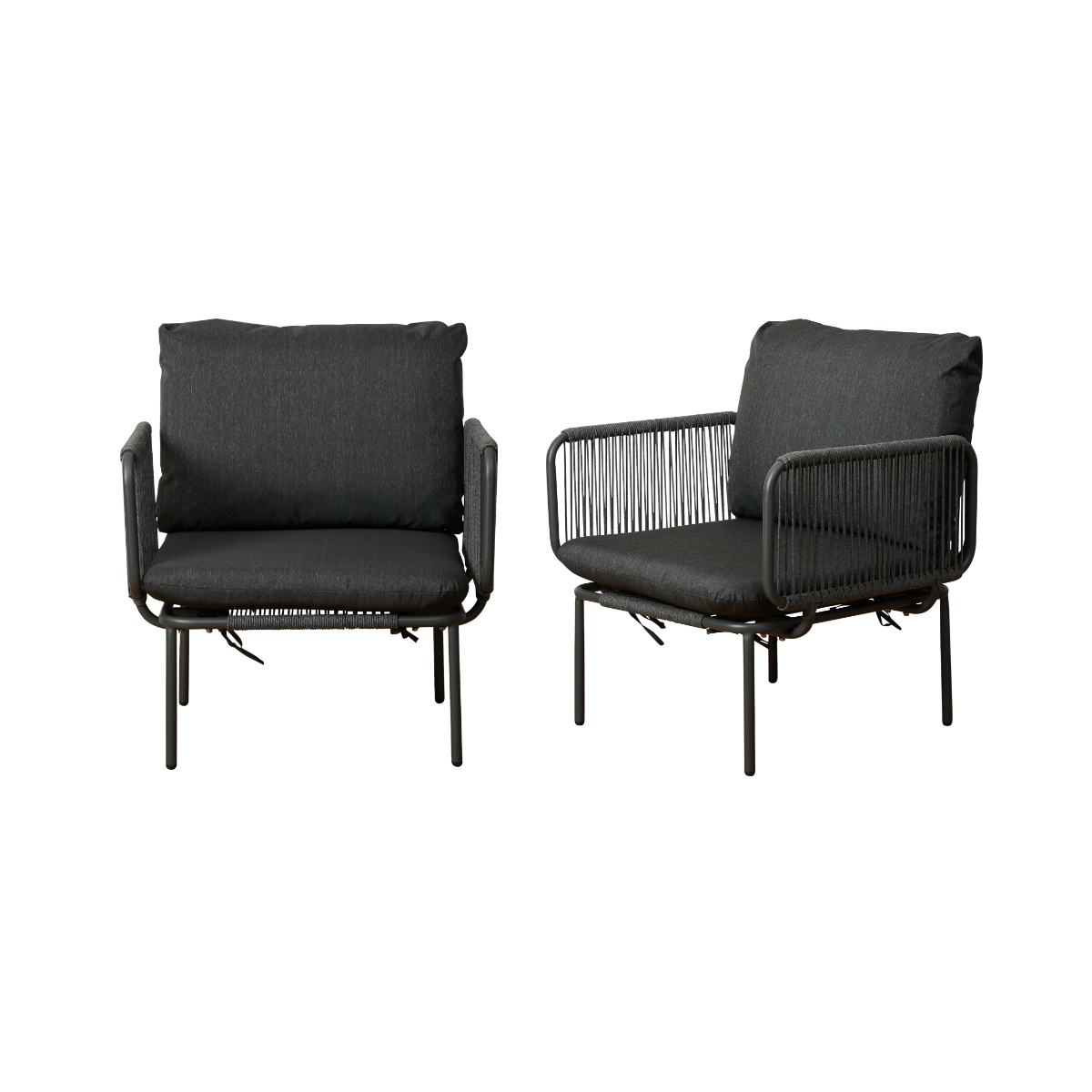 Sorrento Outdoor Armchair - Charcoal Set of Two Bundle