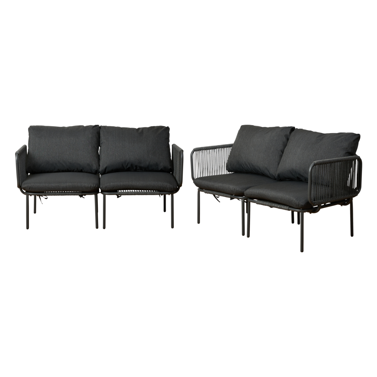 Sorrento Outdoor Two Seater Sofa - Charcoal Set of Two Bundle