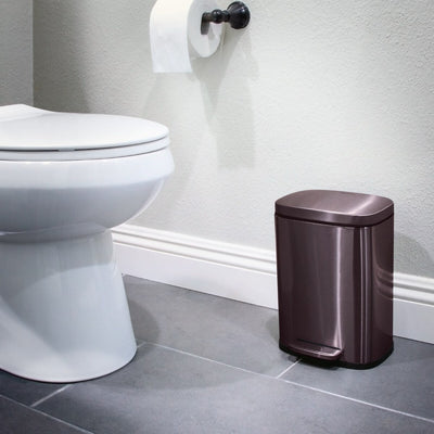 Qualiazero 13.2 GAL plus TWO 1.3 GAL Rectangular Step Can Trash Cans - Family Combo