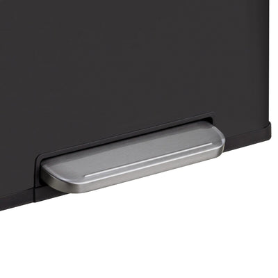 Qualiazero 16 Gal (8 Gal dual unit) Rectangular Recycle Step Can - Stainless Steel