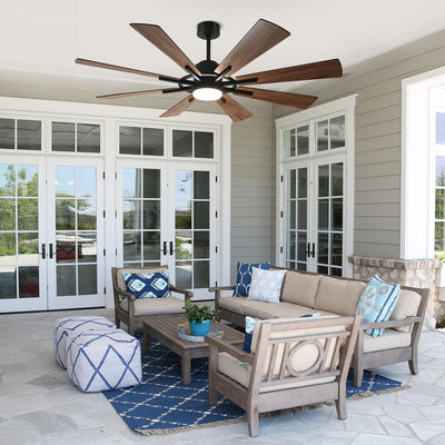 Remote Ceiling fan with Lights Large 8 Wooden Blades